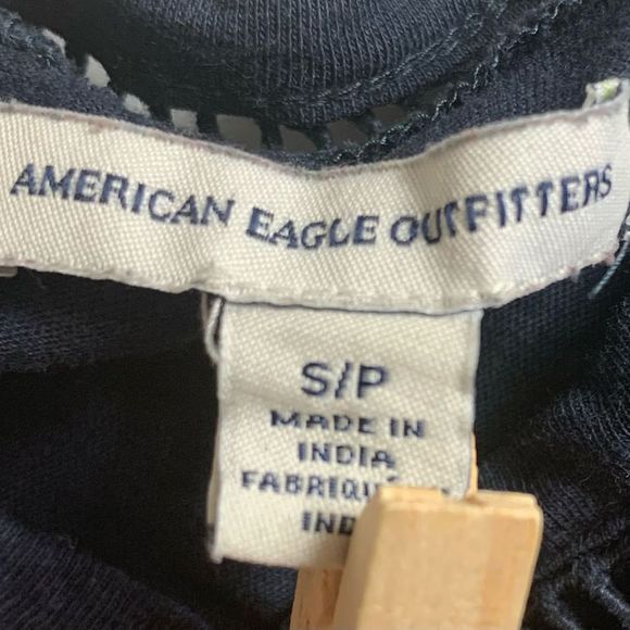 American Eagle Outfitters Women’s Sz S/P blue v neck cotton tee shirt - Picture 5 of 9